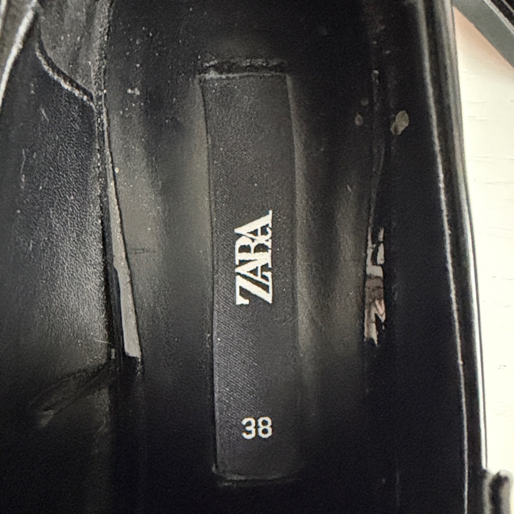 Zara patent  Black Loafers - Picture 2 of 8
